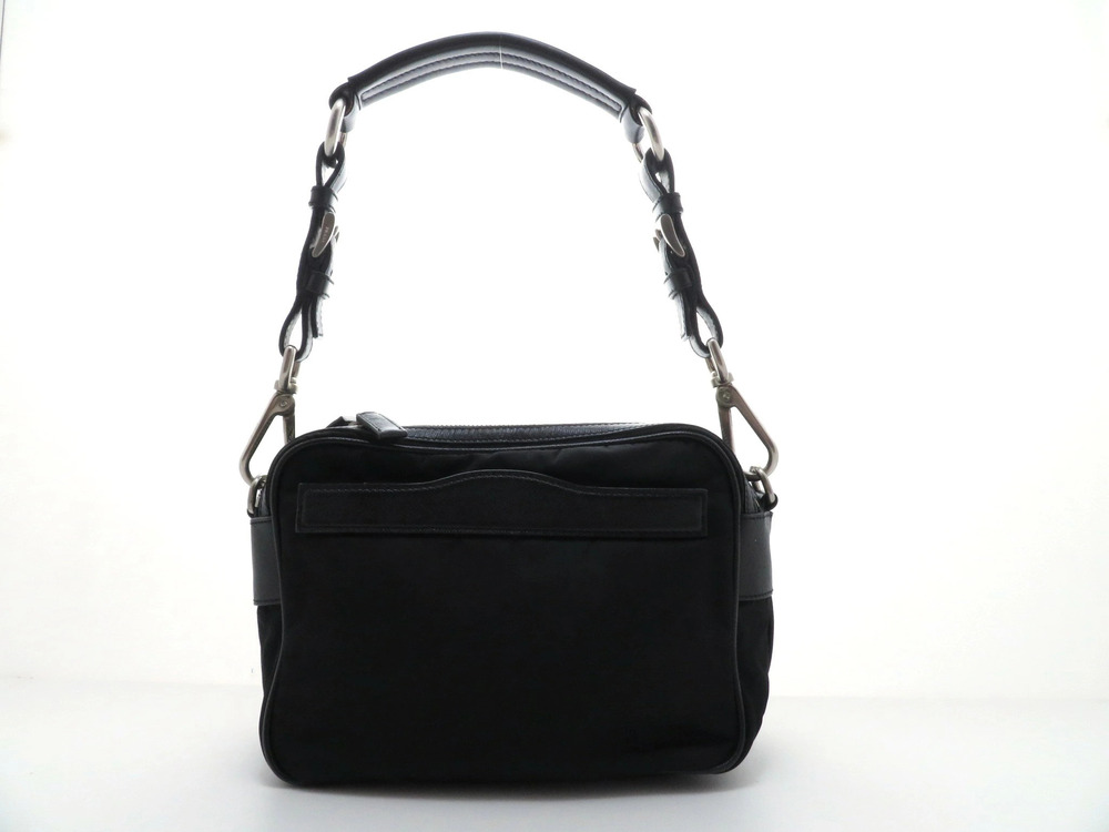 Prada Shoulder Saffiano Tessuto Bag leather Black